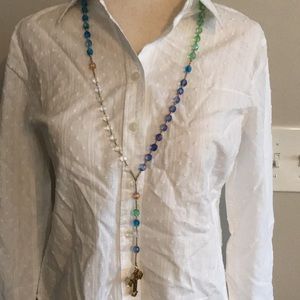 NEW! Faceted Crystal Bead Rosary Necklace
